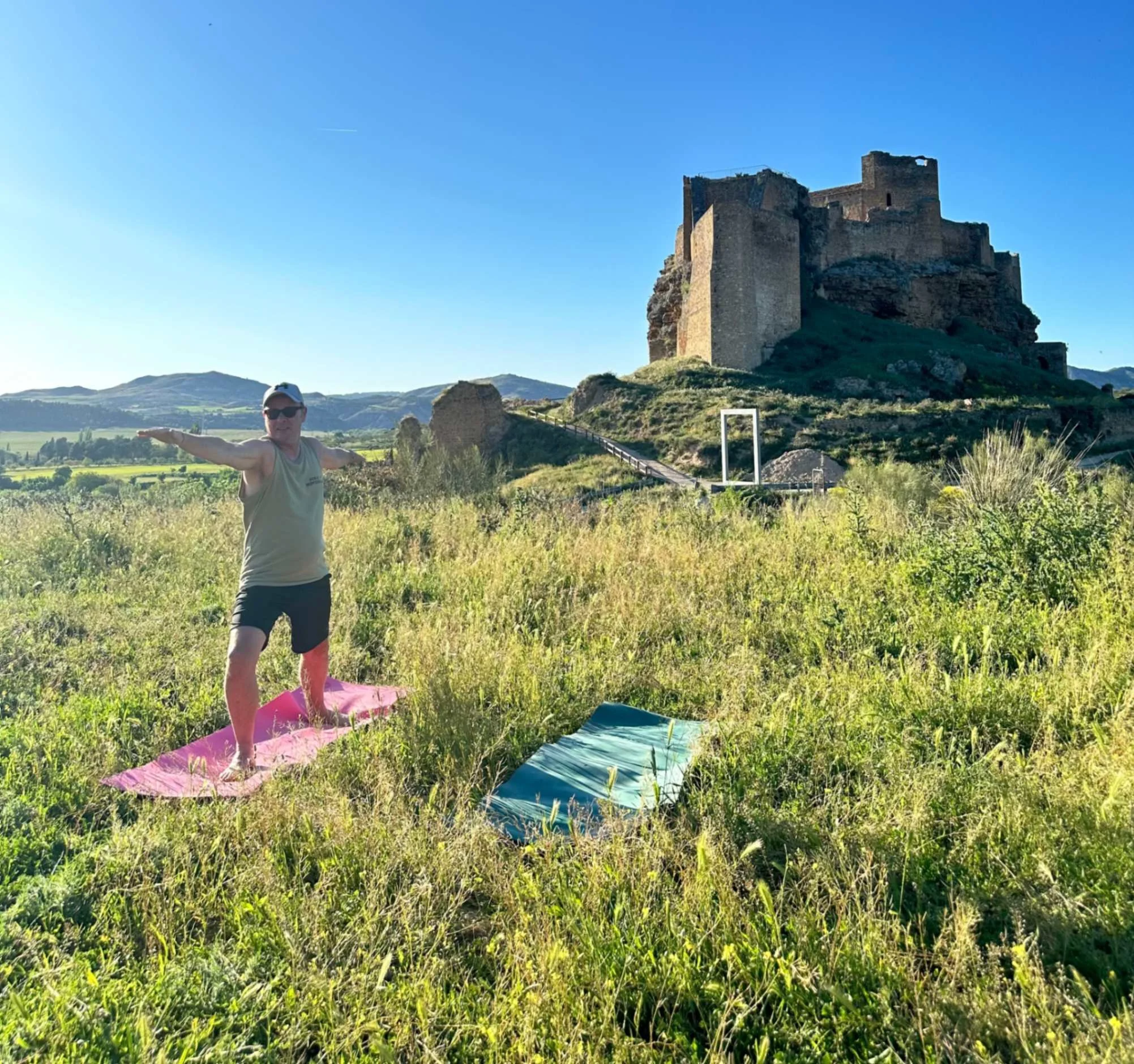 Yoga retreat near Madrid in the Spanish countryside beside Zorita castle
